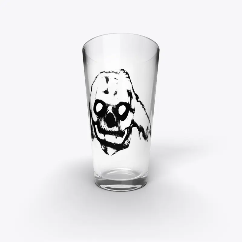 Jumpscare Mask Pint Glass