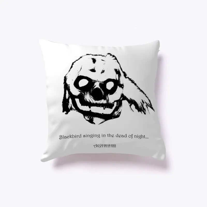 Jumpscare Mask Pillow White